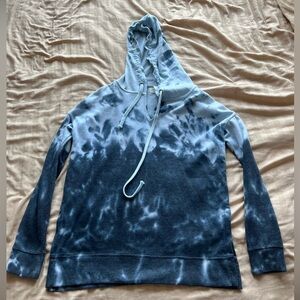 Ocean Drive Blue Tonal Tie Dye Hoodie